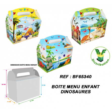 Boite menu enfant dinosaure+